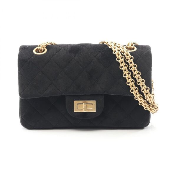 Chanel Handbags - Chanel Shoulder Bag 2.55 Black Fabric 2.55 Mini Matelasse Chain Shoulder Ladies